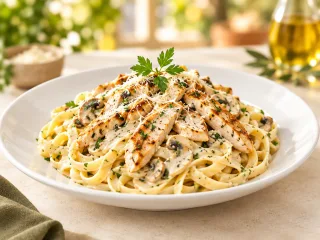 Fettuccine Poulet À La Crème